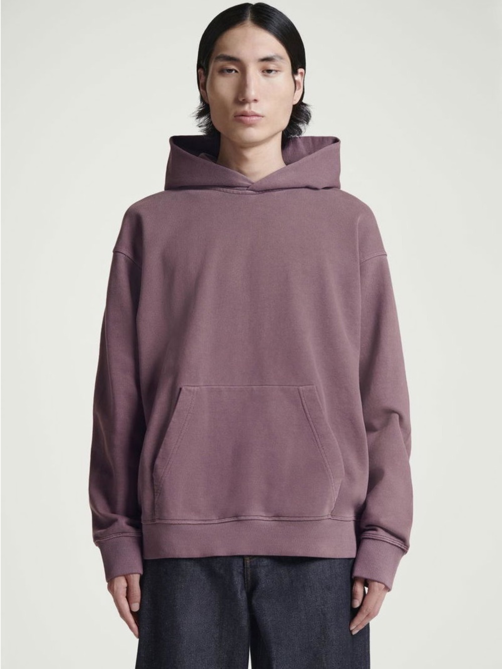 COS Men’s Relaxed Fit Washed Purple Hoodie – Size XS